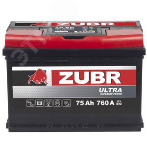 Изображение товара Аккумулятор автомобильный ZUBR Ultra 75Ah L+ (шт)
