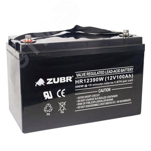 Изображение товара Аккумуляторная батарея ZUBR HR12390W 12V110Ah (шт)