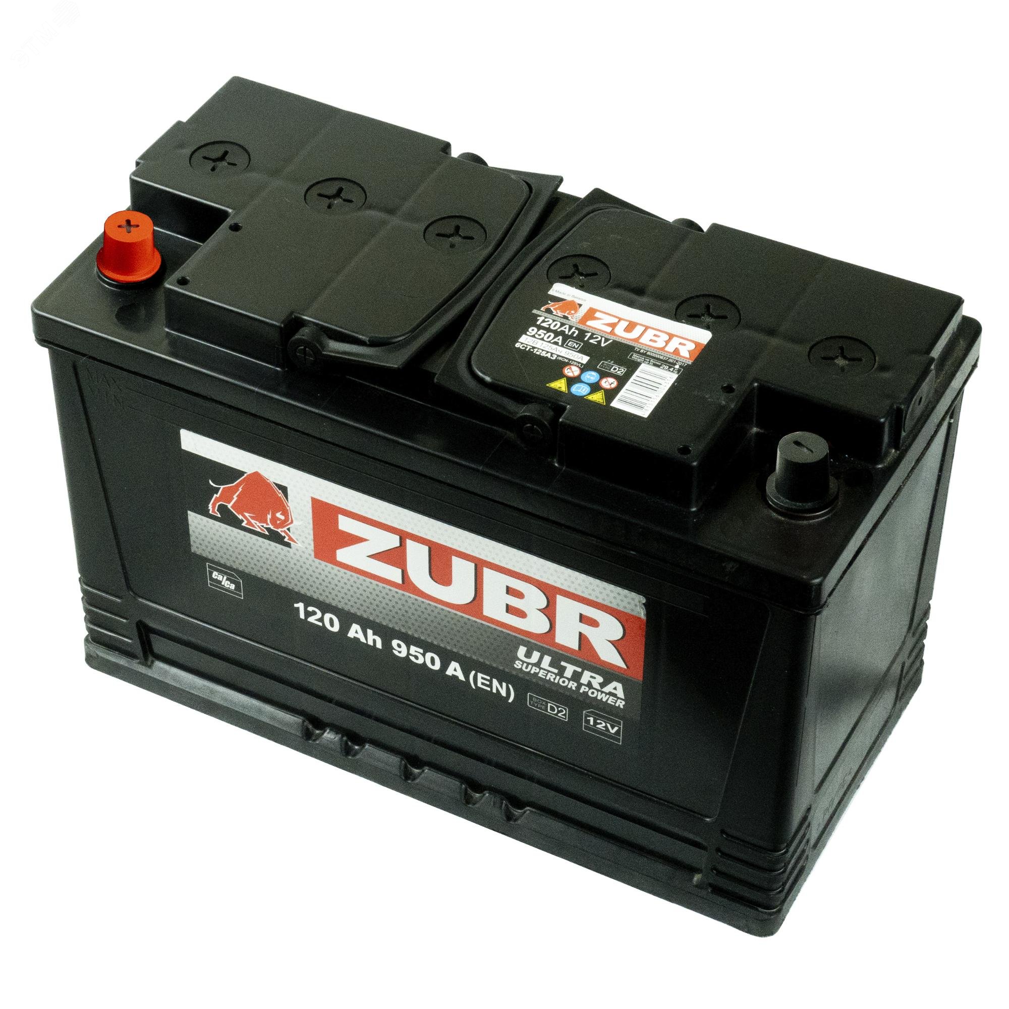 Аккумулятор автомобильный ZUBR Professional 120Ah L+ артикул ZPT1201 ...