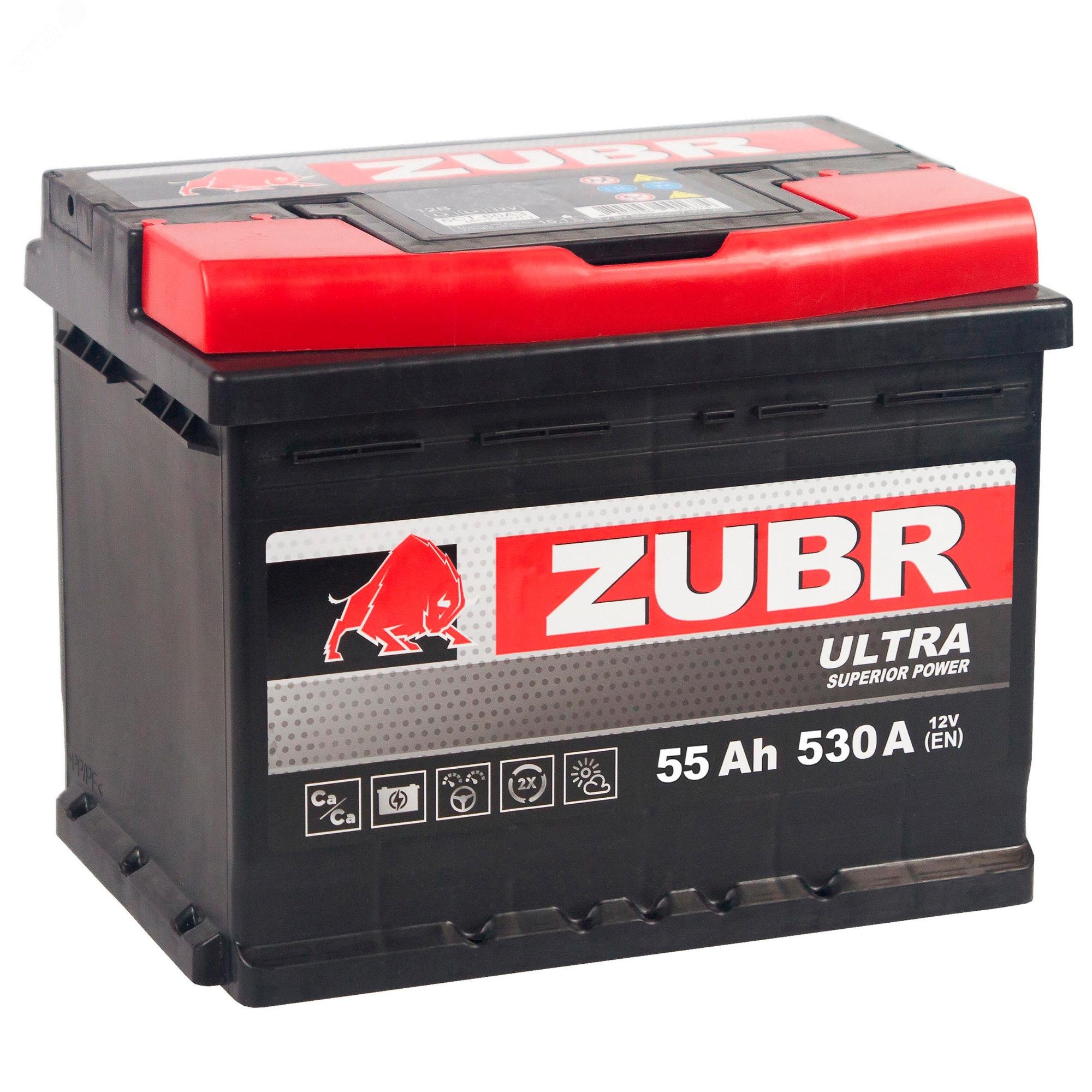 Изображение товара Аккумулятор автомобильный ZUBR Ultra 55Ah L+ (шт) Изображение товара Аккумулятор автомобильный ZUBR Ultra 55Ah L+ (шт)