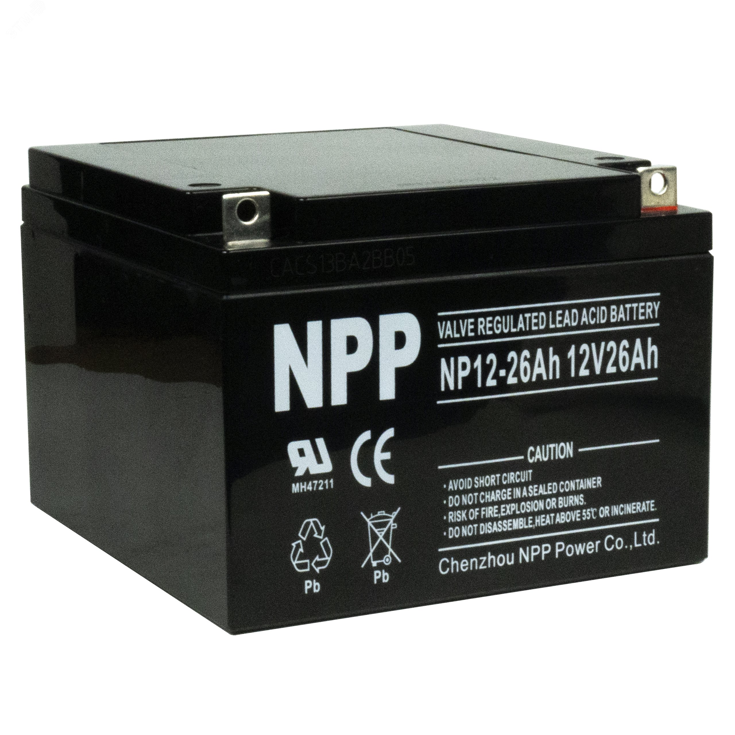 Изображение товара Аккумулятор NP12-26Ah 12V 26Ah AGM для ИБП и электромобилей