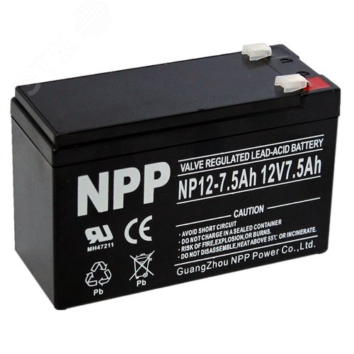 Изображение товара Аккумуляторная батарея NP12-7.5Ah 12V7.5Ah (шт)