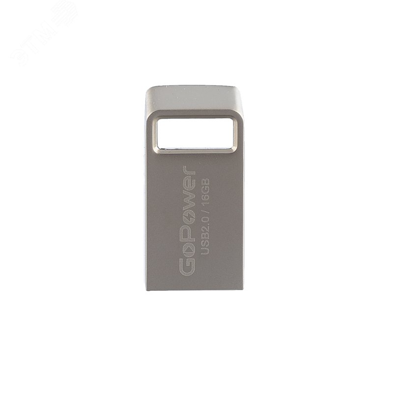 Изображение товара Флеш накопитель 16GB MINI USB 2.0 серебристый GoPower