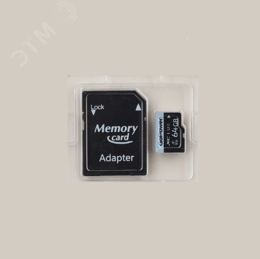 Изображение товара Карта памяти 64GB MicroSD, SDXC, V30, U3, 70 МБ/с,Class 10, с адаптером (шт)