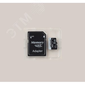 Изображение товара Карта памяти 8GB MicroSD, SDXC, V10, U1, 1 МБ/с, Class 10, с адаптером (шт)