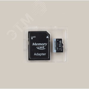 Изображение товара Карта памяти 64GB MicroSD, SDXC, V30, U3, 70 МБ/с,Class 10, с адаптером (шт)