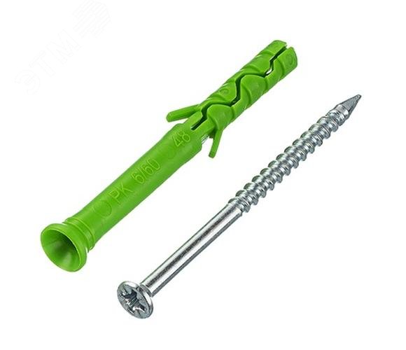 Изображение товара Дюбель-гвоздь 6х60 потайная манжета (200 шт) (упак)