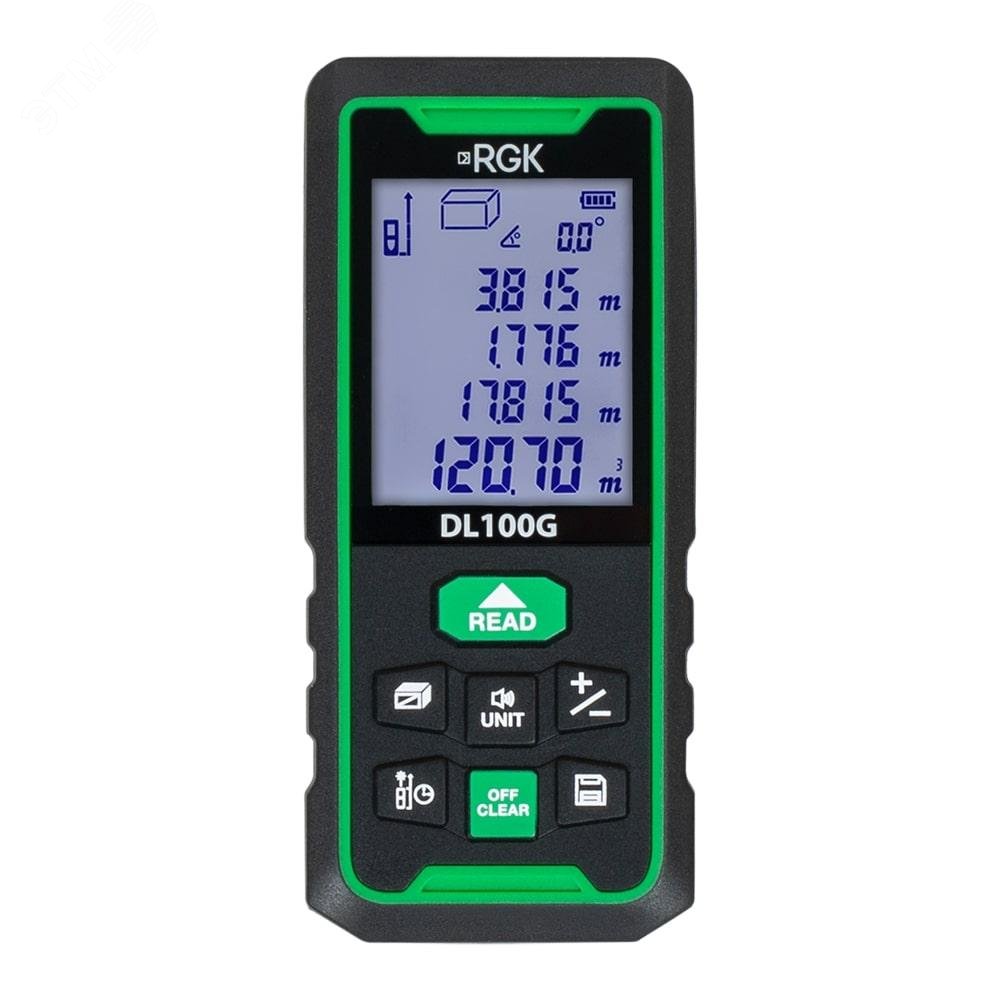 Изображение товара Лазерный дальномер RGK DL100G зеленый луч 100 м профессиональный