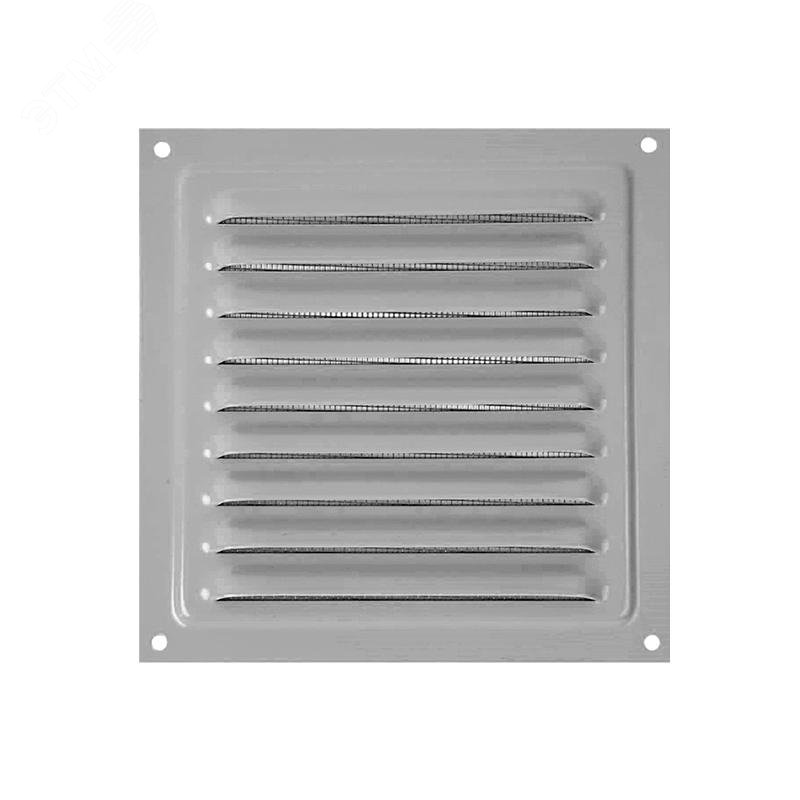 Изображение товара Решетка вентиляционная стальная 1313 серый квадратная без клапана