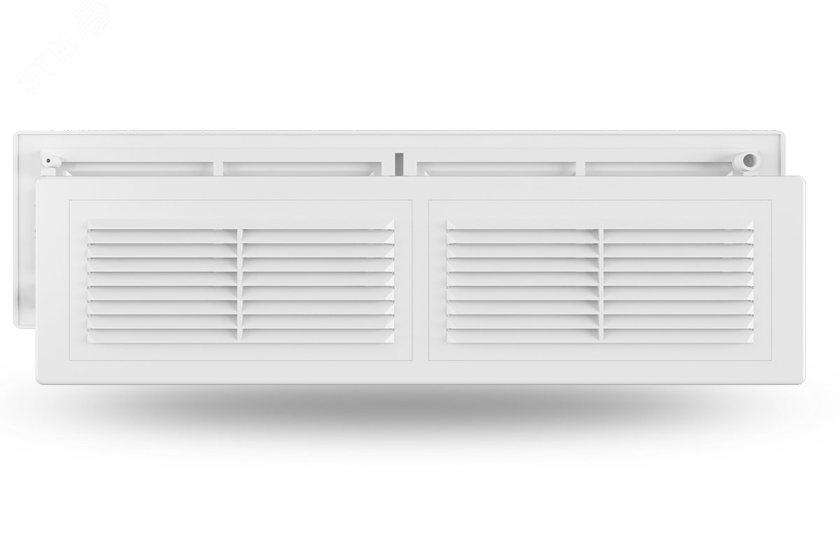 Изображение товара Решетка вентиляционная 38 комплект из 2 штук пластиковая для дверей и подоконников