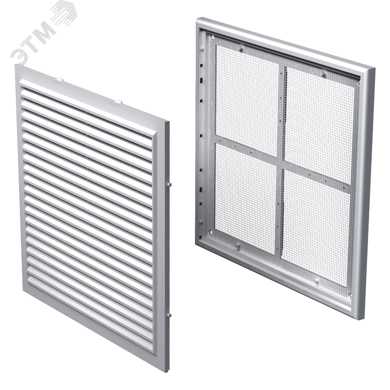 Изображение товара Решетка вентиляционная 2525 из пластика с антимоскитной сеткой ZERNBERG