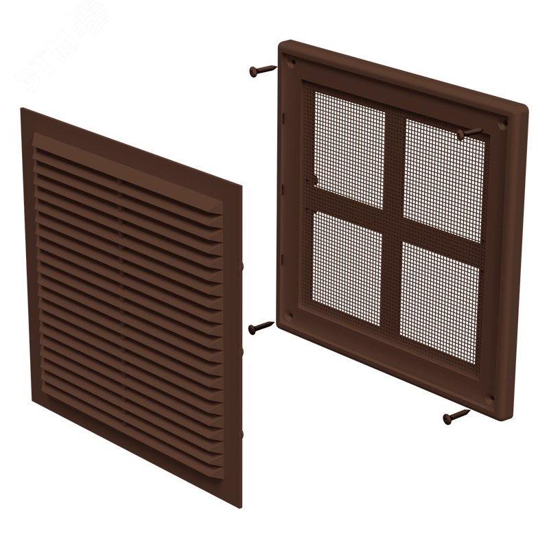 Изображение товара Решетка вентиляционная 2020 коричневая Серия Seria1 пластик