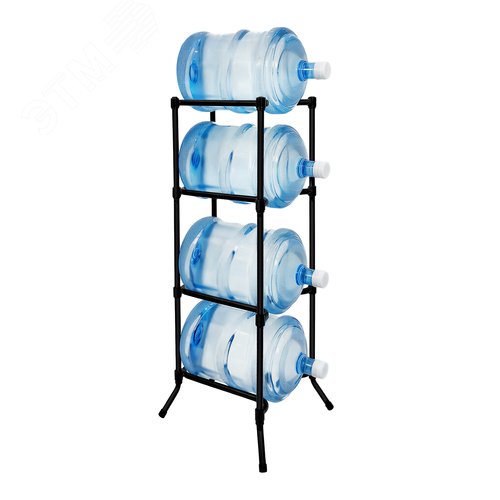 Изображение товара Стойка разборная для бутылей, на 4 бутыли 19 литров (цвет черный) (шт)