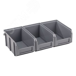 Изображение товара Органайзер настенны, серый , комплект 3 ящика V-2 (компл)