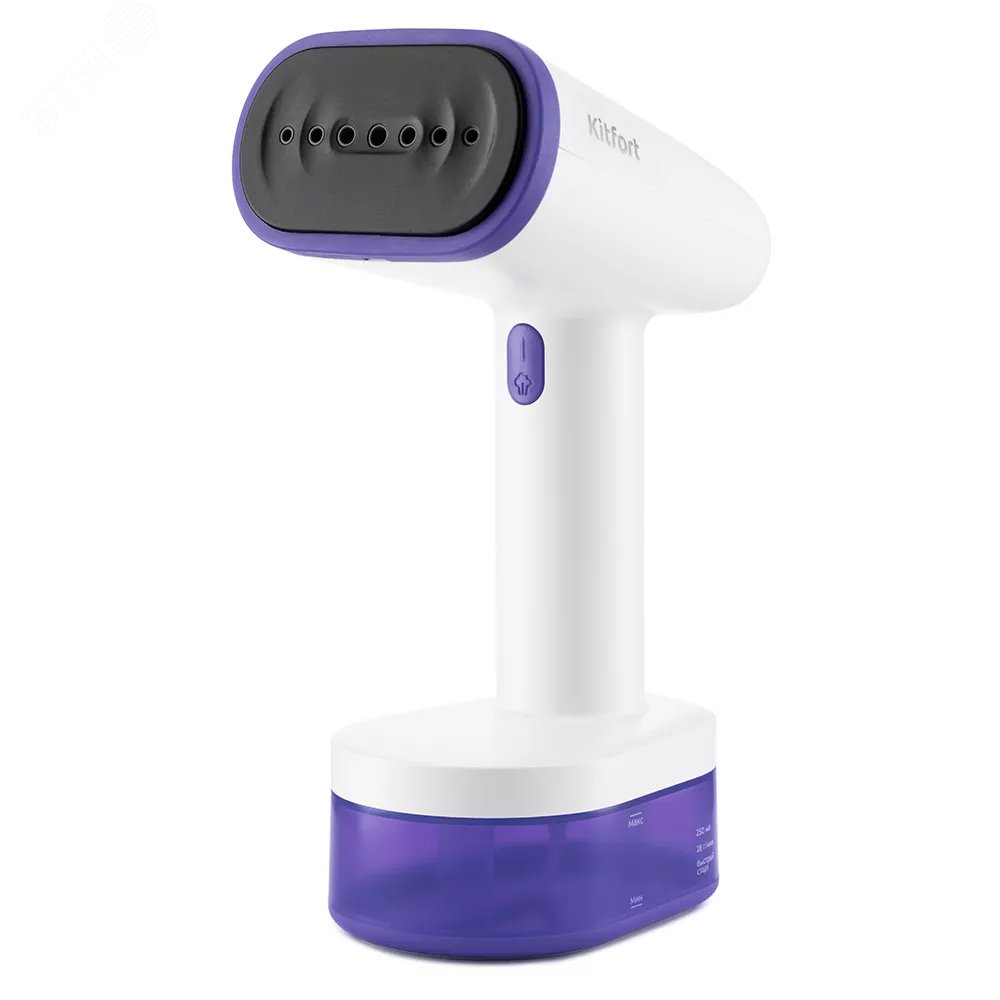 Изображение товара Отпариватель ручной KT-985-1, объем 0,25 л, мощность 1600 Вт, цвет фиолетовый (шт)