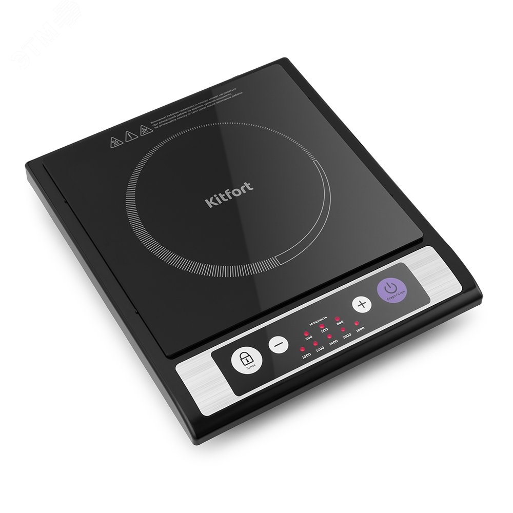 Изображение товара Индукционная плита Kitfort KT-107 черная мощностью 1800 Вт