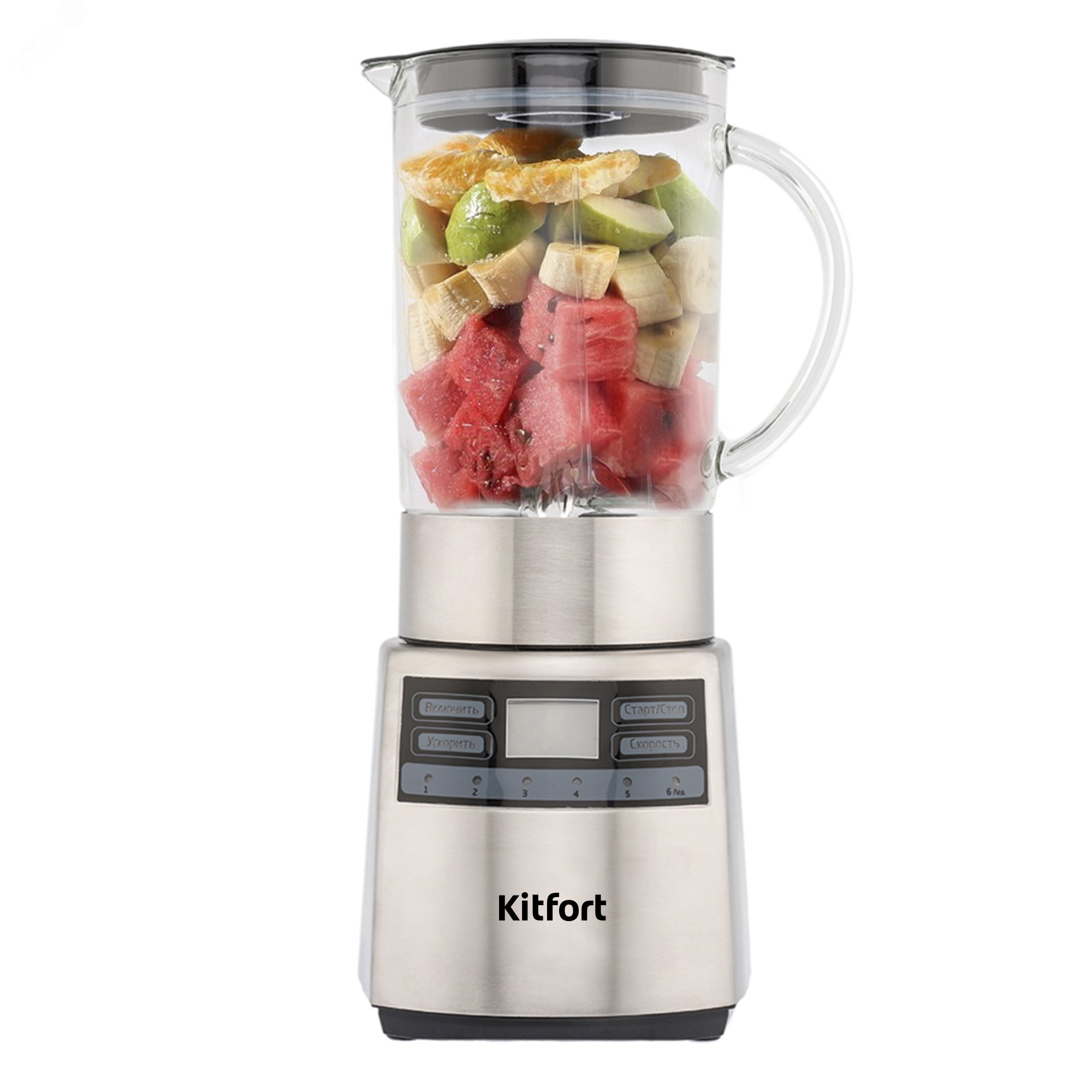 Изображение товара Блендер KT-1301, объем 1,8 л, мощность 1000 Вт, цвет серебристый (шт)