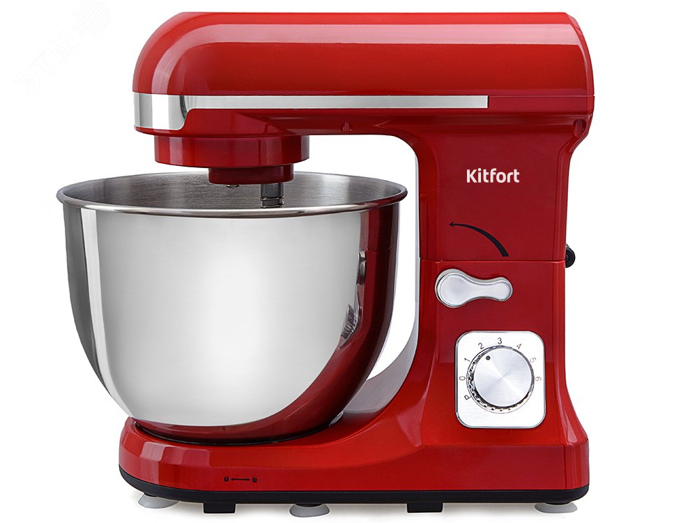 Изображение товара Миксер планетарный KT-1324-1 красный, 5 л, 1000 Вт