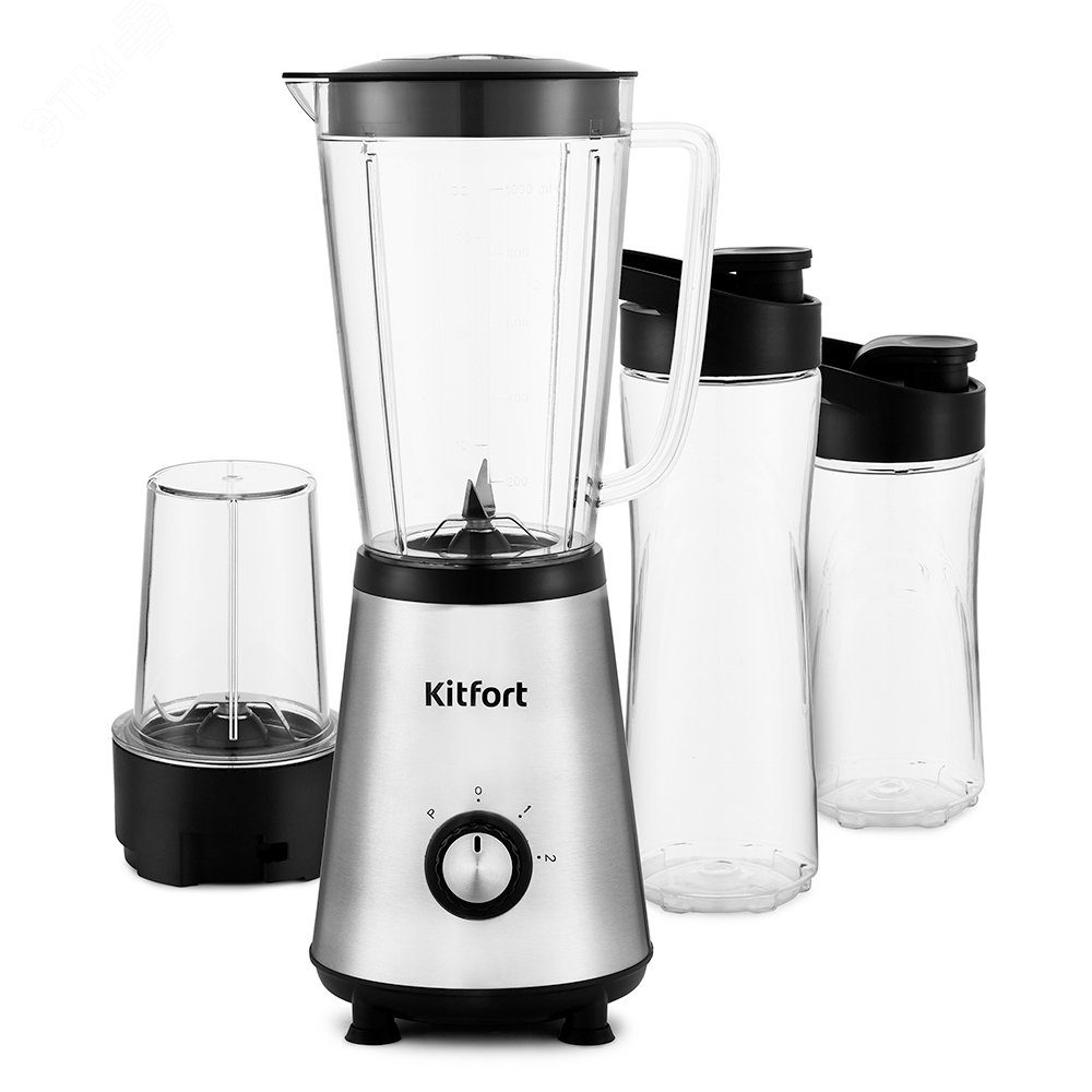 Изображение товара Блендер KT-1340-3, объем 1 л, мощность 350 Вт, цвет серебристый металлик (шт)