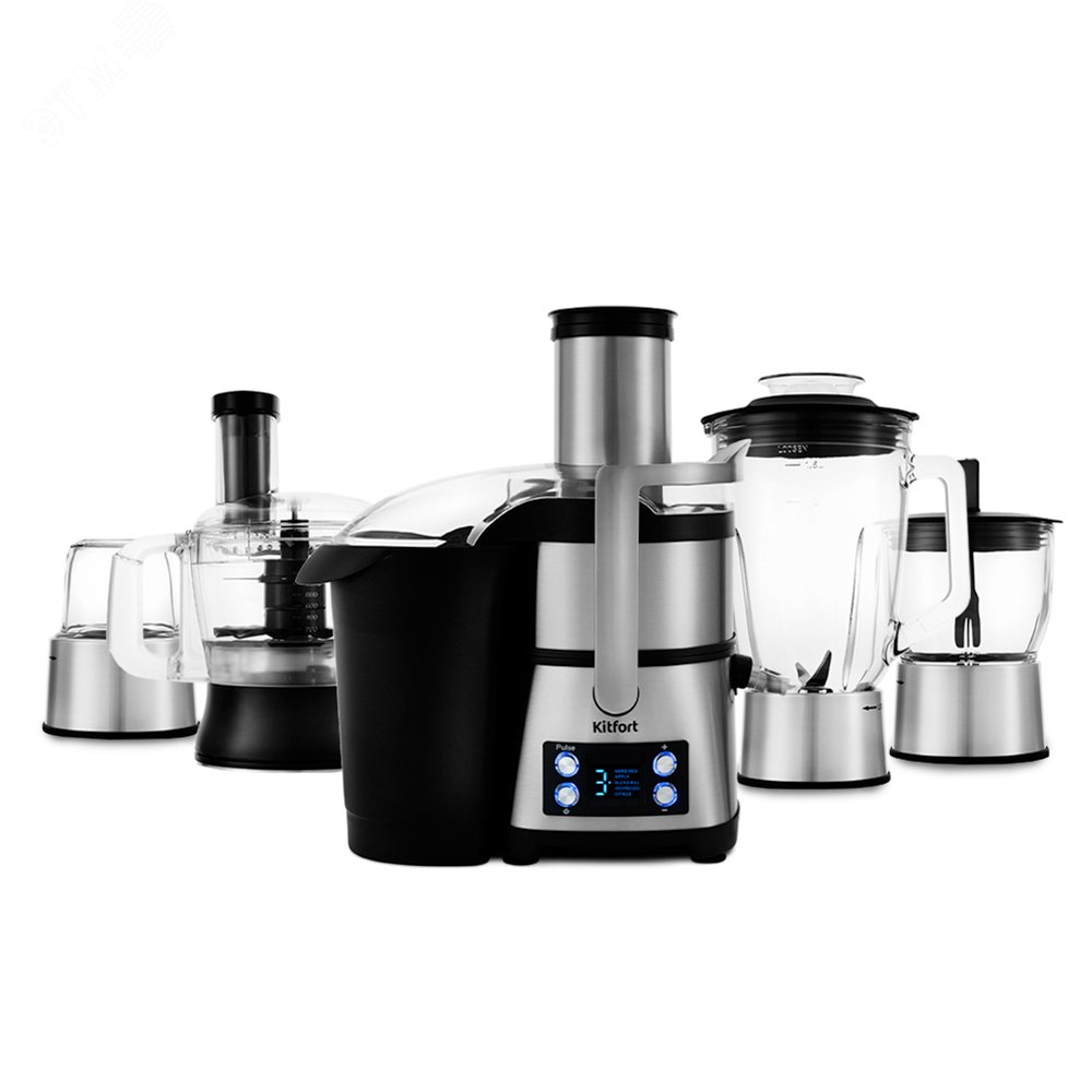 Изображение товара Кухонный процессор 11 в 1 KITFORT КТ-1395 мощностью 800 Вт с чашей 1,5 л
