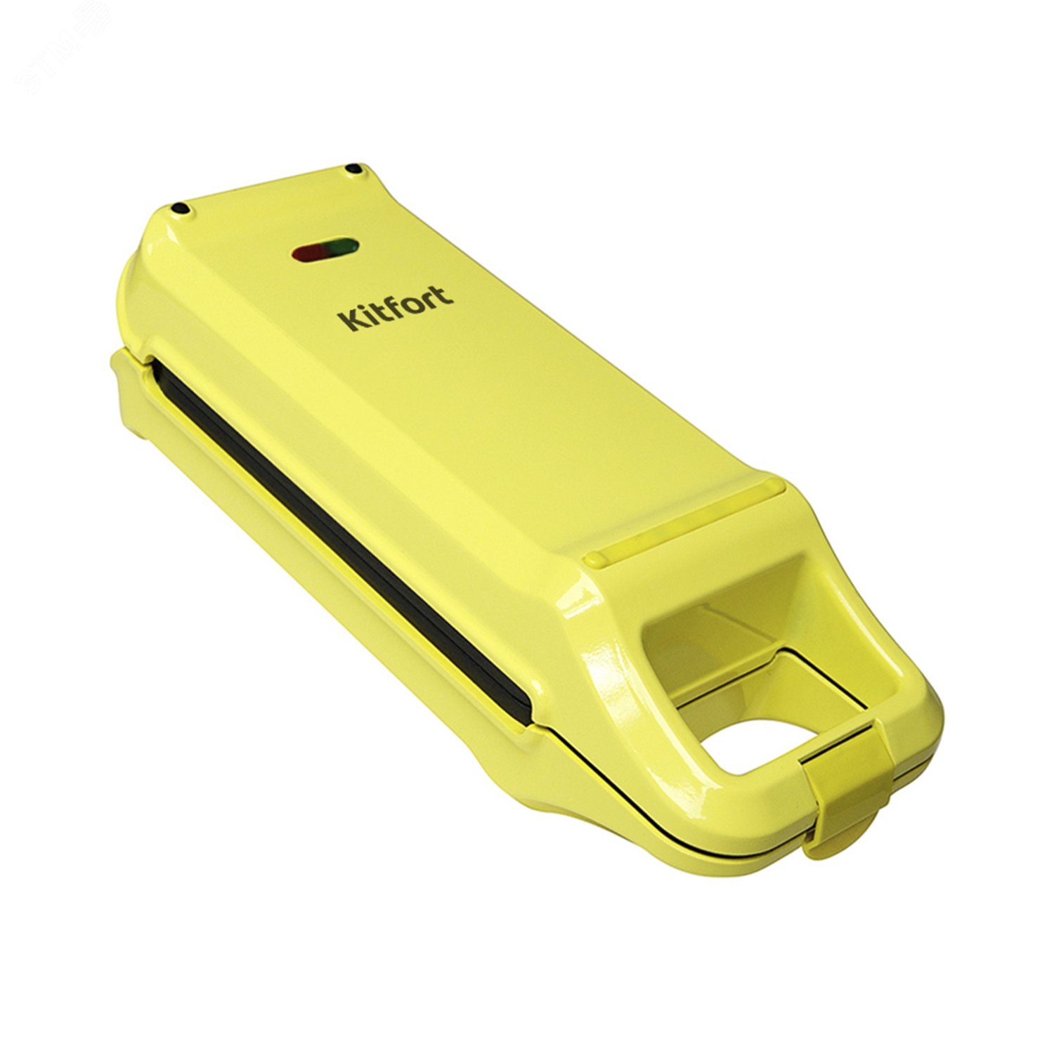 Изображение товара Электрическая вафельница KT-1611 с независимыми нагревателями желтая