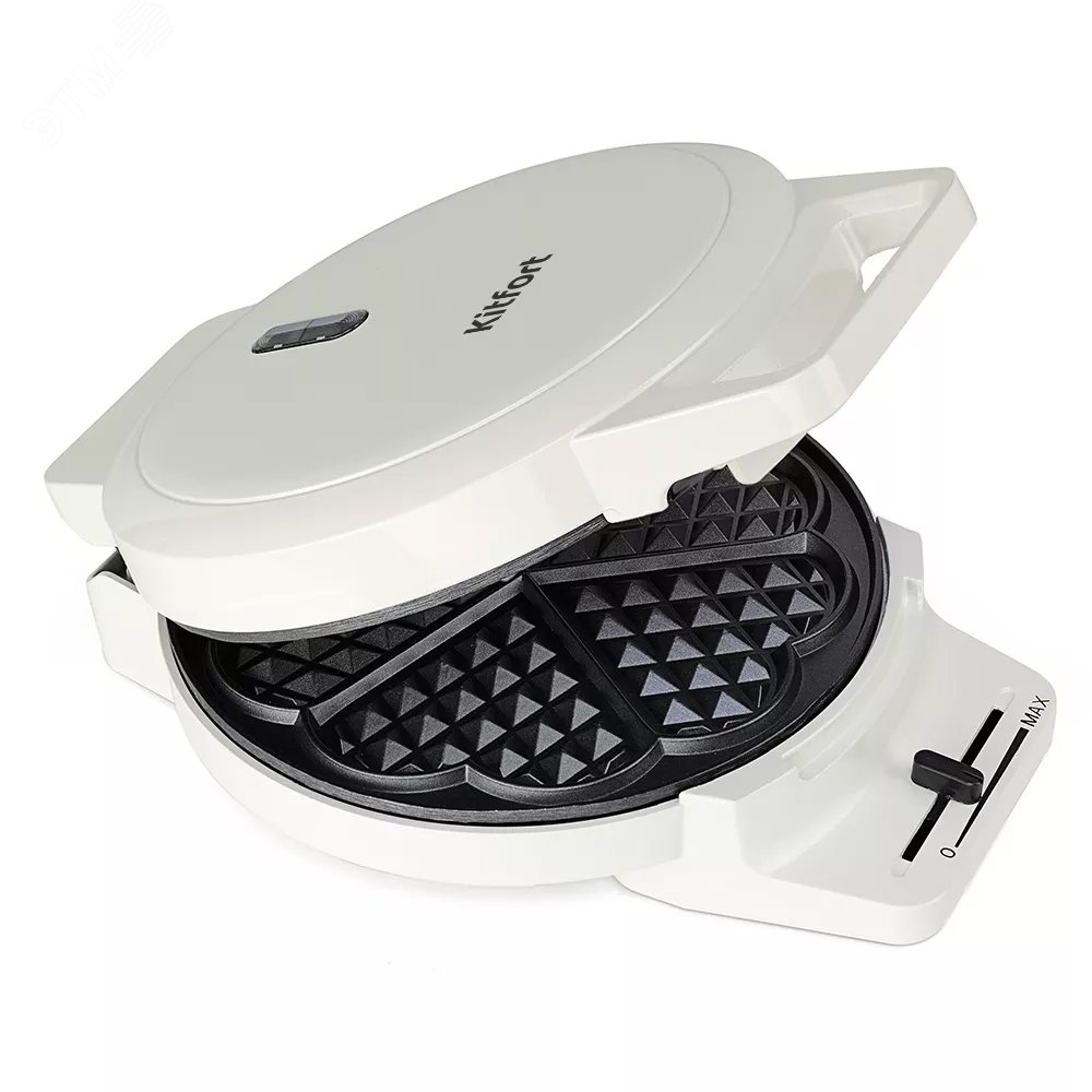 Изображение товара Вафельница Kitfort KT-1624 1000 Вт белая с антипригарным покрытием