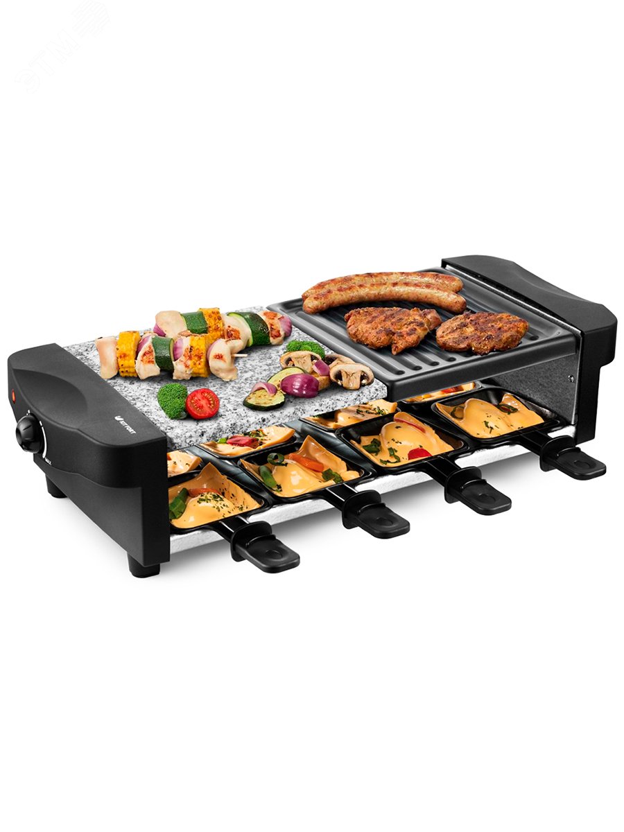 Изображение товара Раклетница-гриль KITFORT КТ-1647 мощность 1200 Вт в черном цвете