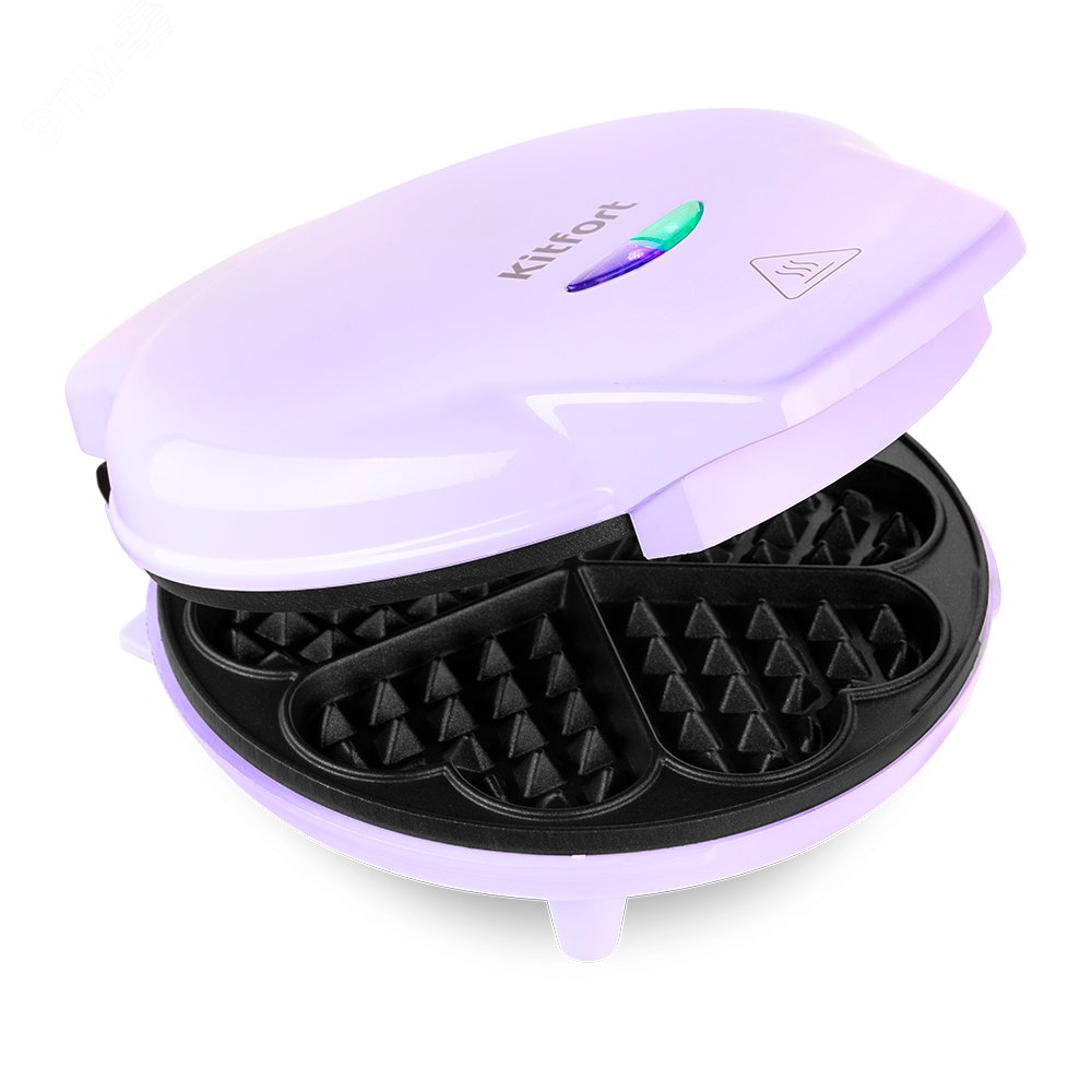 Изображение товара Вафельница KT-1688 950 Вт сиреневая антипригарное покрытие