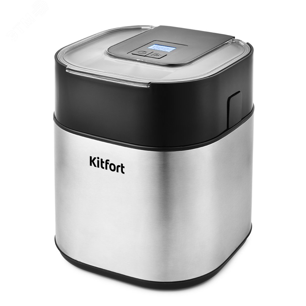 Изображение товара Мороженица KT-1805, объем 1,5 л, мощность 9,5 Вт, цвет серебристый (шт)