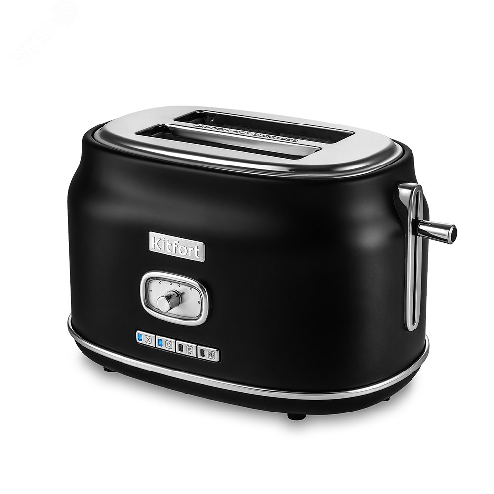 Изображение товара Тостер KT-2075-2, Цвет черный, Мощность 815 Вт, 6 степеней поджаривания (шт)