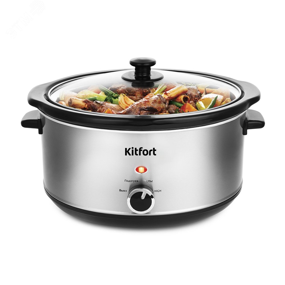 Изображение товара Медленноварка KITFORT KT-208 4.5 л мощность 280 Вт автоматическое приготовление