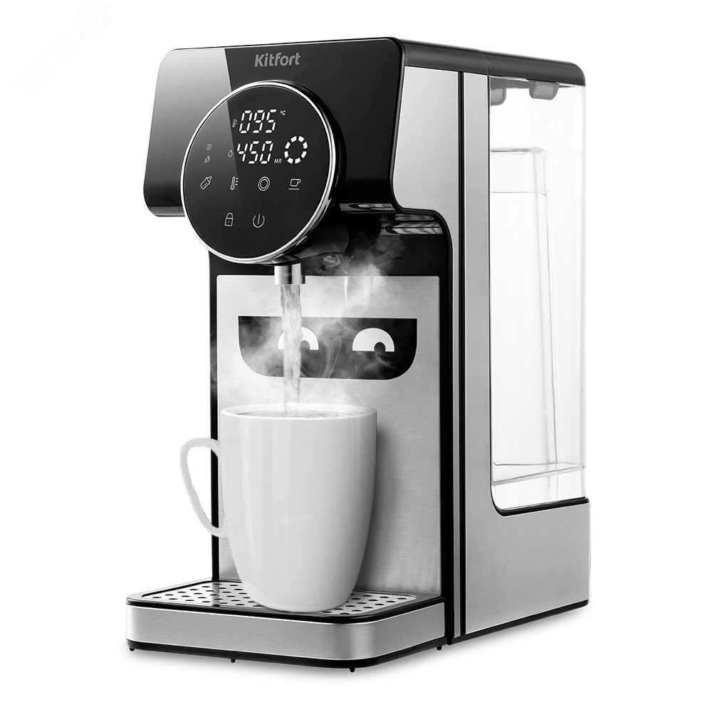 Изображение товара Термопот KT-2510, объем 2,7 л, мощность 2600 Вт, цвет черно-серебристый (шт)