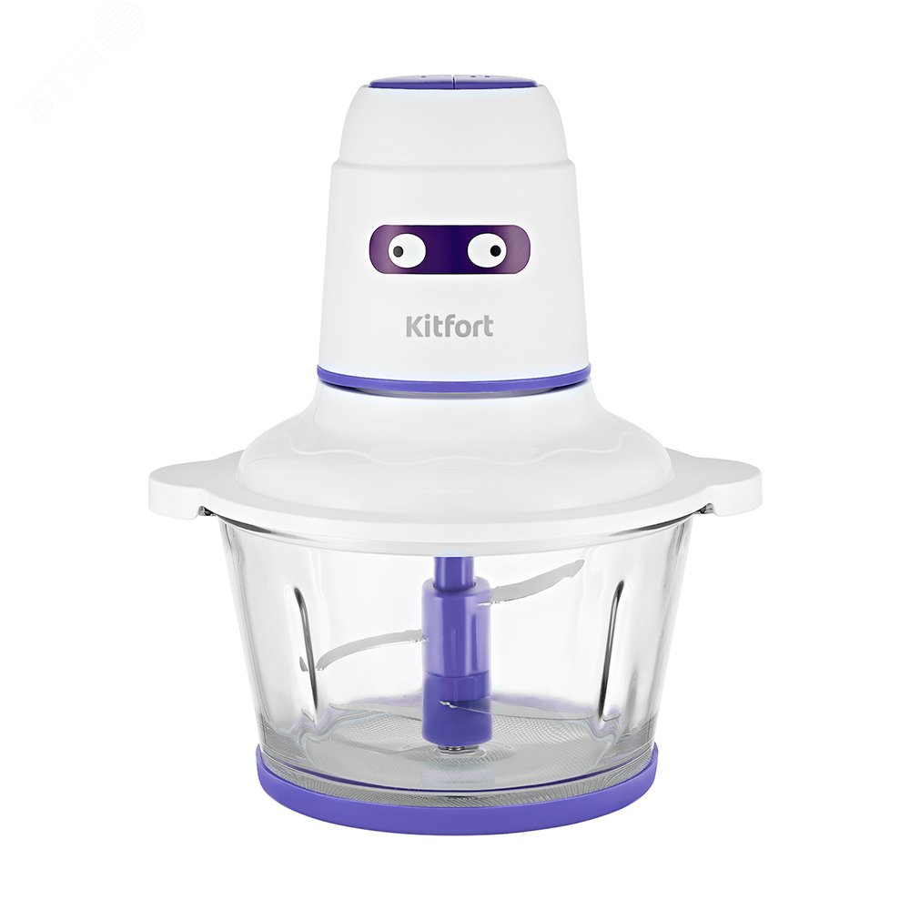 Изображение товара Измельчитель Kitfort КТ-3050-1 бело-фиолетовый 1,5 л мощность 400 Вт