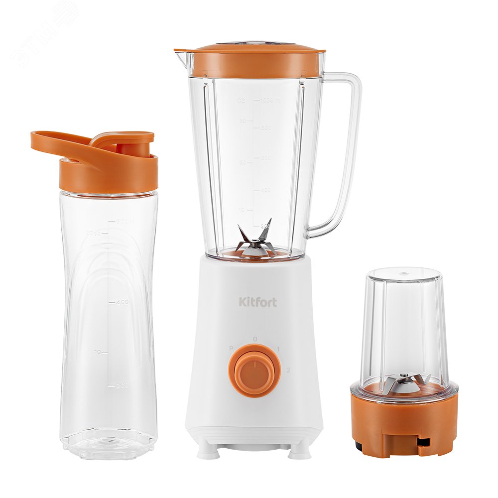 Изображение товара Многофункциональный блендер 3 в 1 KITFORT КТ-3055 бело-оранжевый