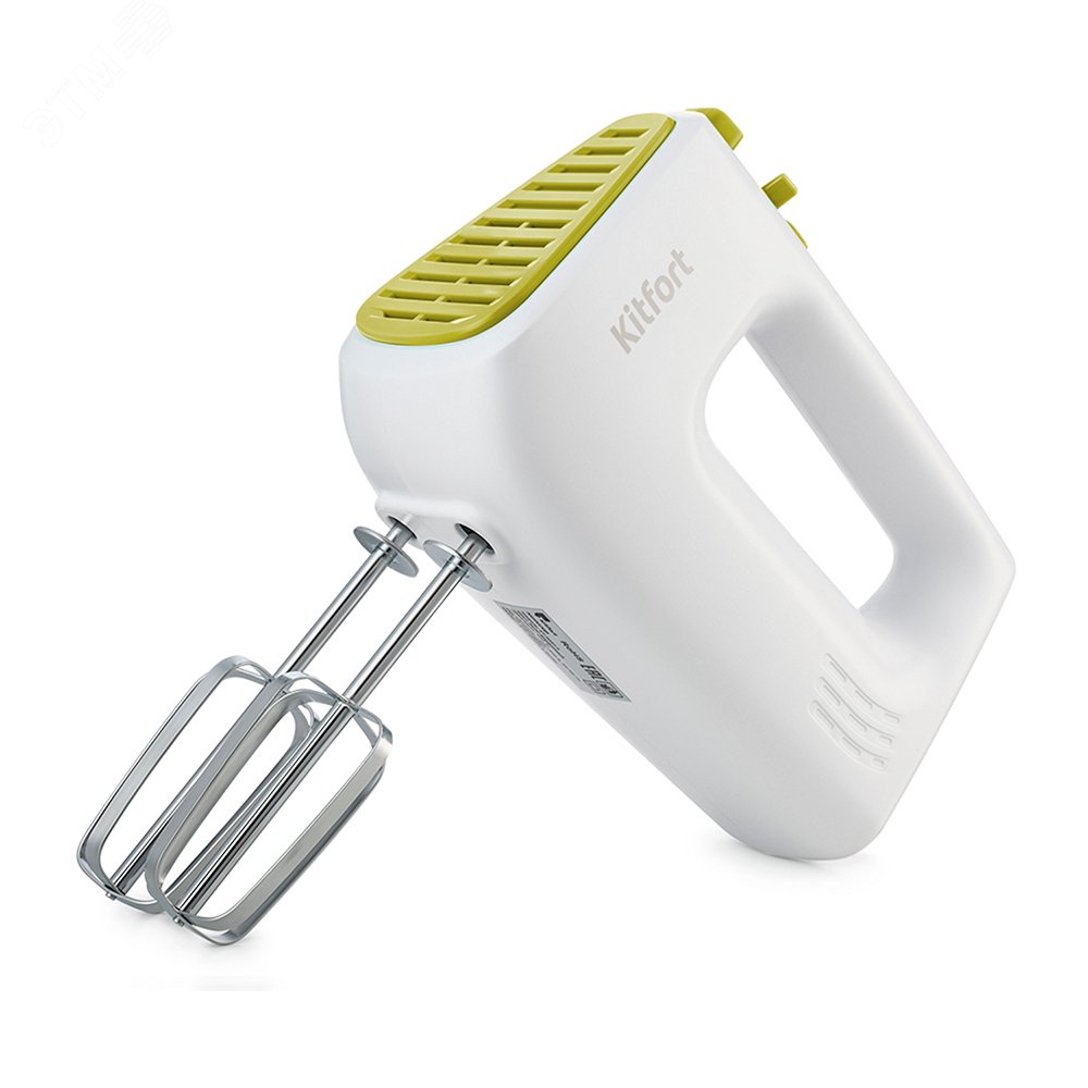 Изображение товара Миксер KITFORT KT-3067-2 бело-салатовый, мощность 400 Вт, 5 скоростей