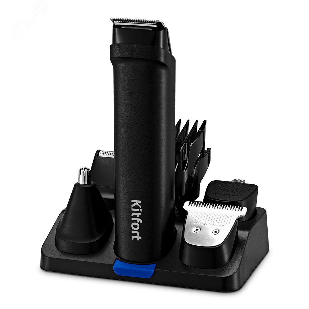 Изображение товара Триммер 4 в 1 KT-3140 Kitfort черно-синий Мощность 5 Вт многофункциональный