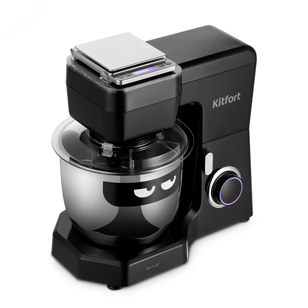 Изображение товара Миксер планетарный KT-3434, объем 4,5 л, мощность 1300 Вт, цвет черный (шт)