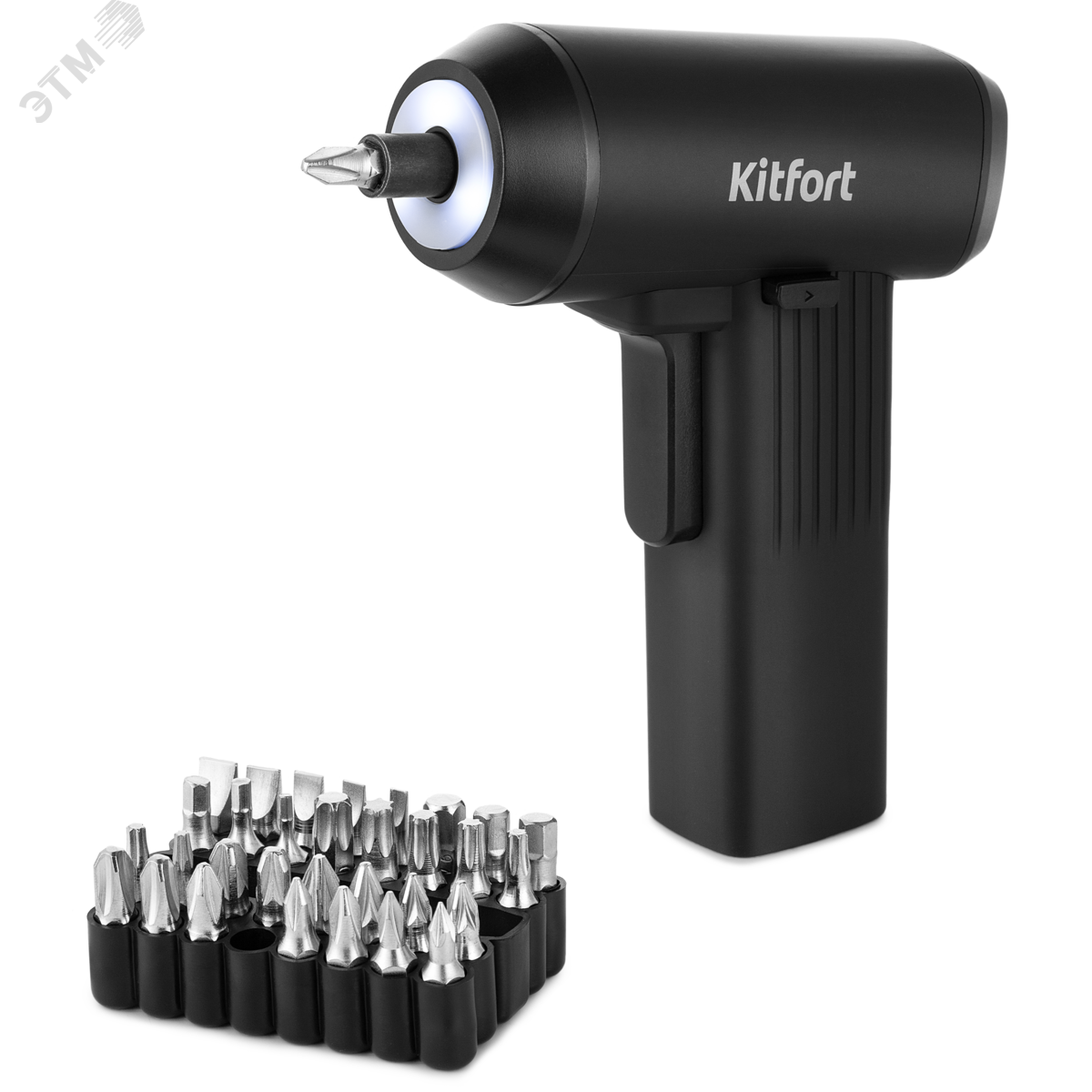Изображение товара Аккумуляторная отвертка KT-4062 с подсветкой и комплектом бит 50 Вт