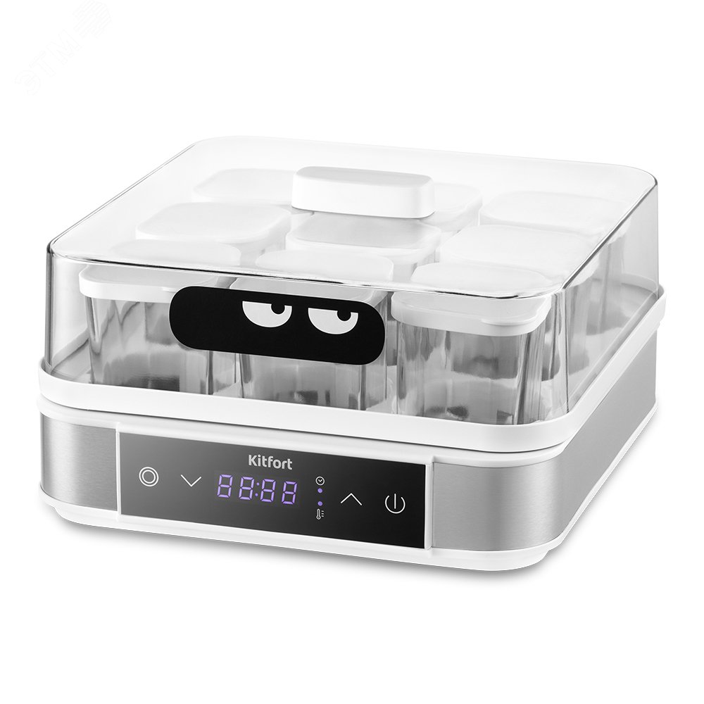 Изображение товара Йогуртница KT-4096, объем 170 мл, мощность 40 Вт, цвет бело-серебристый (шт)
