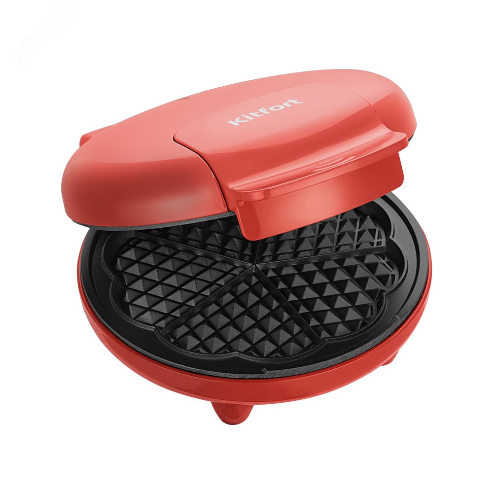 Изображение товара Вафельница КТ-5613 от KITFORT с антипригарным покрытием и формой цветка