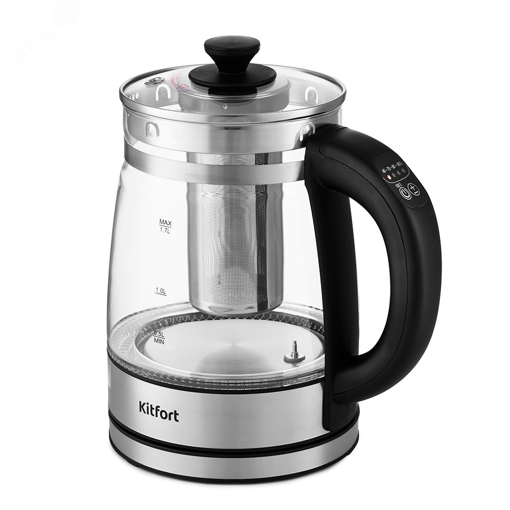 Изображение товара Чайник KT-6119, объем 1,7 л, мощность 2200 Вт, цвет серебристый, материал корпуса стекло (шт) Изображение товара Чайник KT-6119, объем 1,7 л, мощность 2200 Вт, цвет серебристый, материал корпуса стекло (шт)
