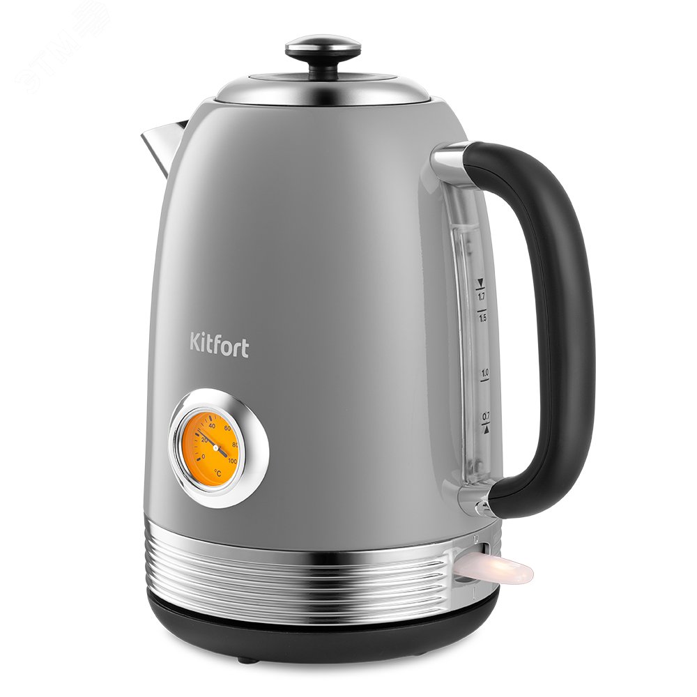 Изображение товара Чайник KT-6605, объем 1,7 л, мощность 2200 Вт, цвет серый (шт)