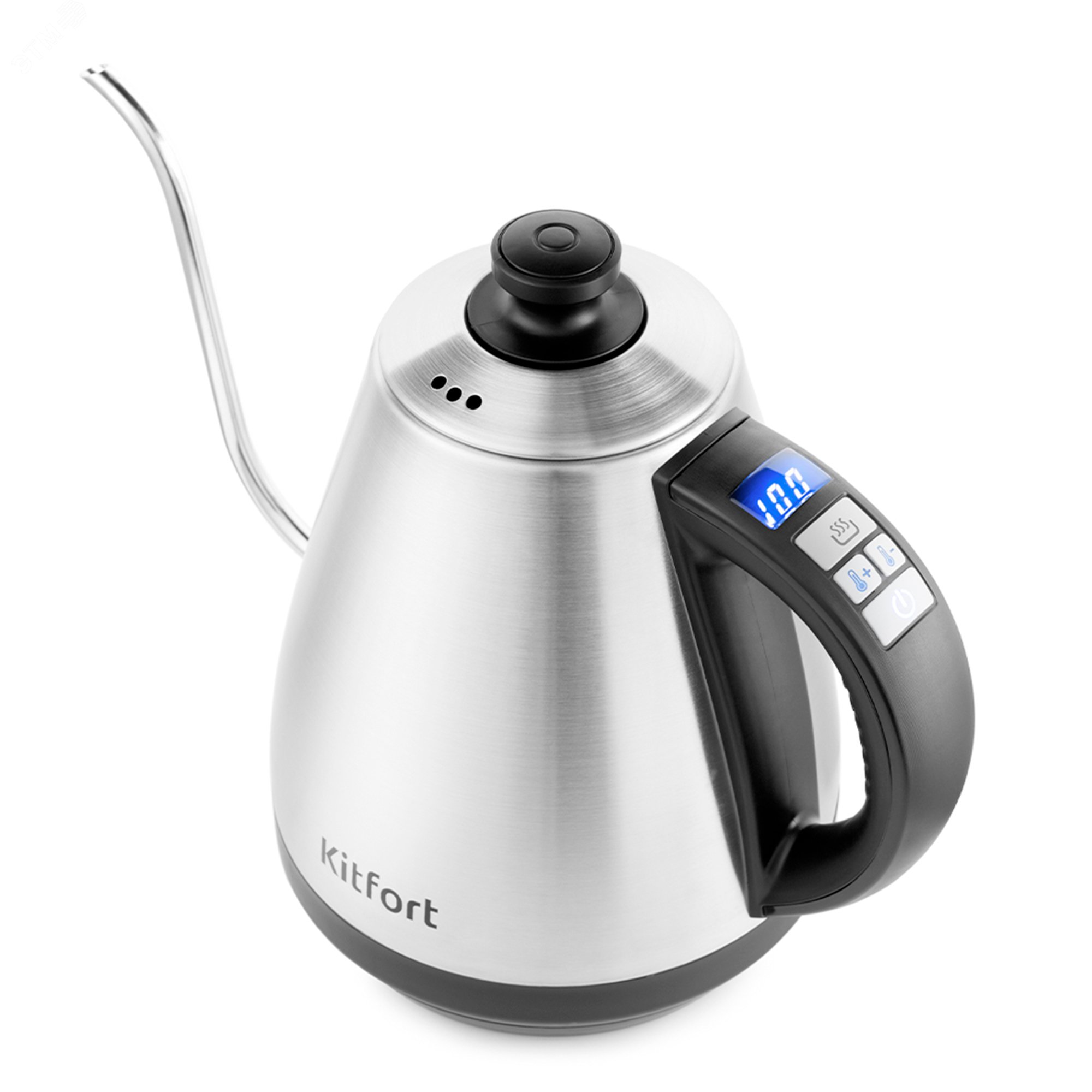 Изображение товара Чайник для варки кофе KT-689, объем 1 л, мощность 2200 Вт, цвет серебристый (шт)