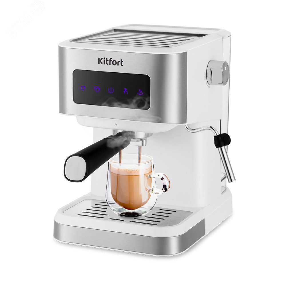 Кофеварка KT-7139, объем 1,5 л, мощность 1050 Вт, цвет серебристый КТ-7139 KITFORT - превью