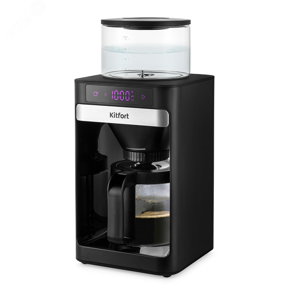 Изображение товара Кофеварка капельного типа КТ-7144 от KITFORT с регулировкой температуры