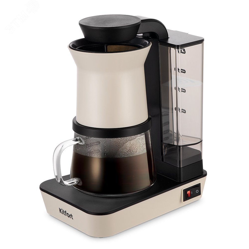 Изображение товара Кофеварка KITFORT КТ-7190 мощностью 680 Вт и объемом 480 мл