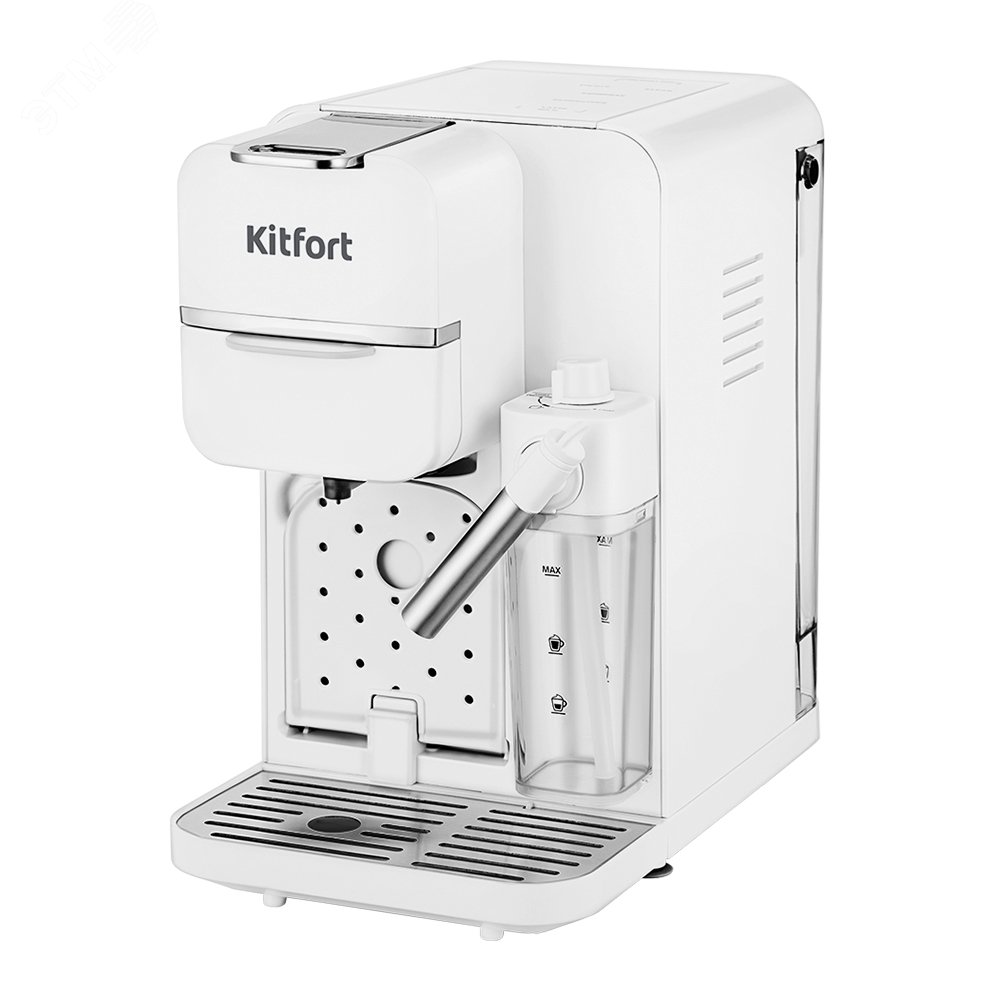 Изображение товара Кофеварка 2 в 1 KITFORT КТ-7253 для кофе с капучинатором и режимами очистки