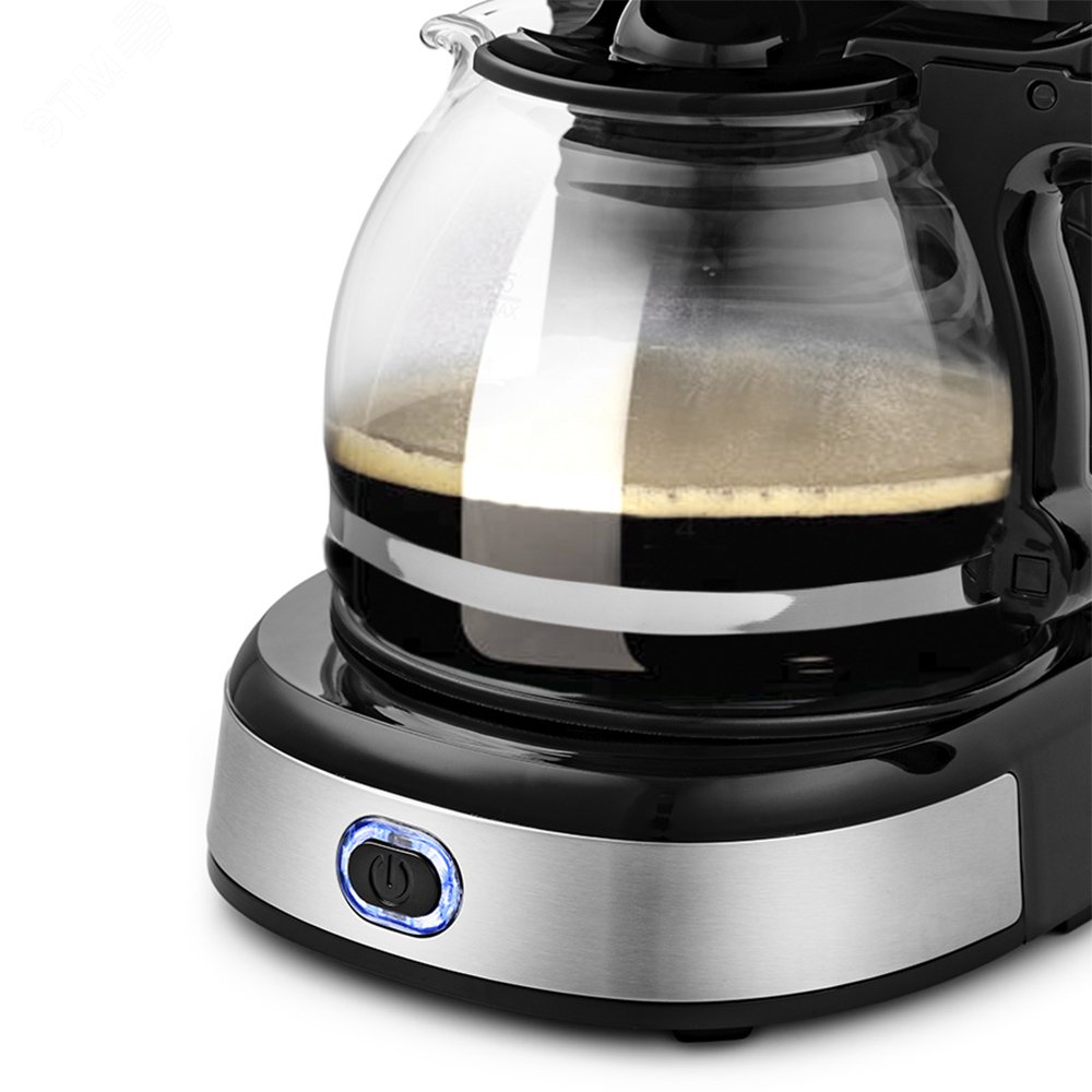 Кофеварка KT-730, объем0,6 л, мощность 750 Вт, цвет черно-серебристый КТ-730 KITFORT - превью 3