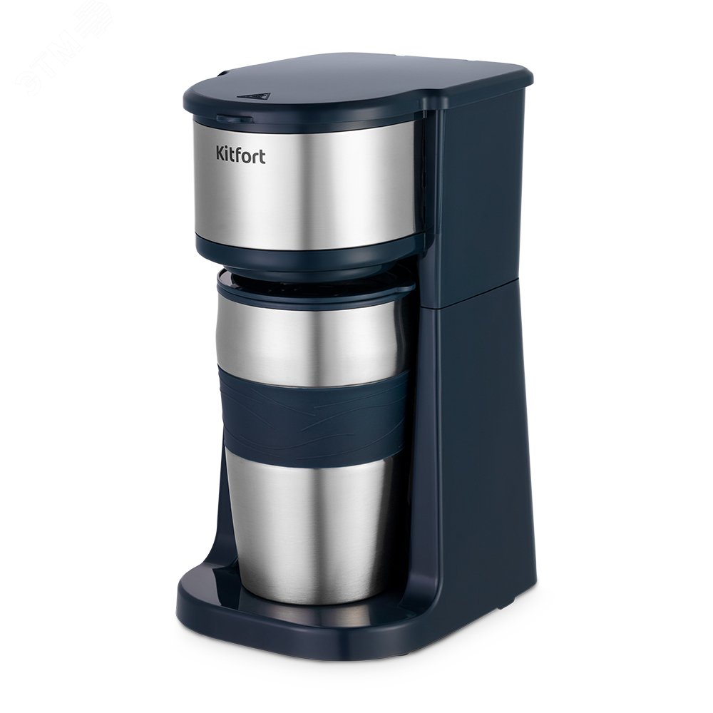 Изображение товара Кофеварка KT-7315, объем 450 мл, мощность 750 Вт, цвет синий (шт)