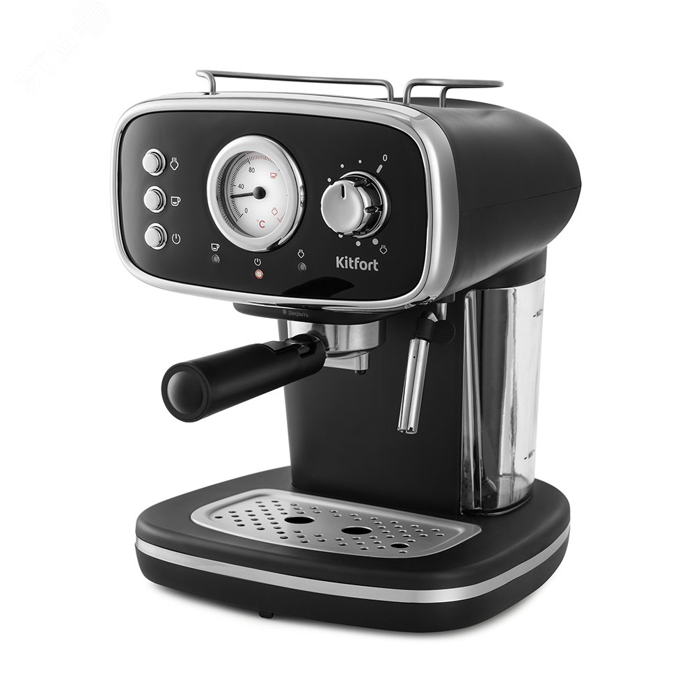 Изображение товара Кофеварка KT-736, объем 1,2 л, мощность 1100 Вт, черно-серебристый (шт)